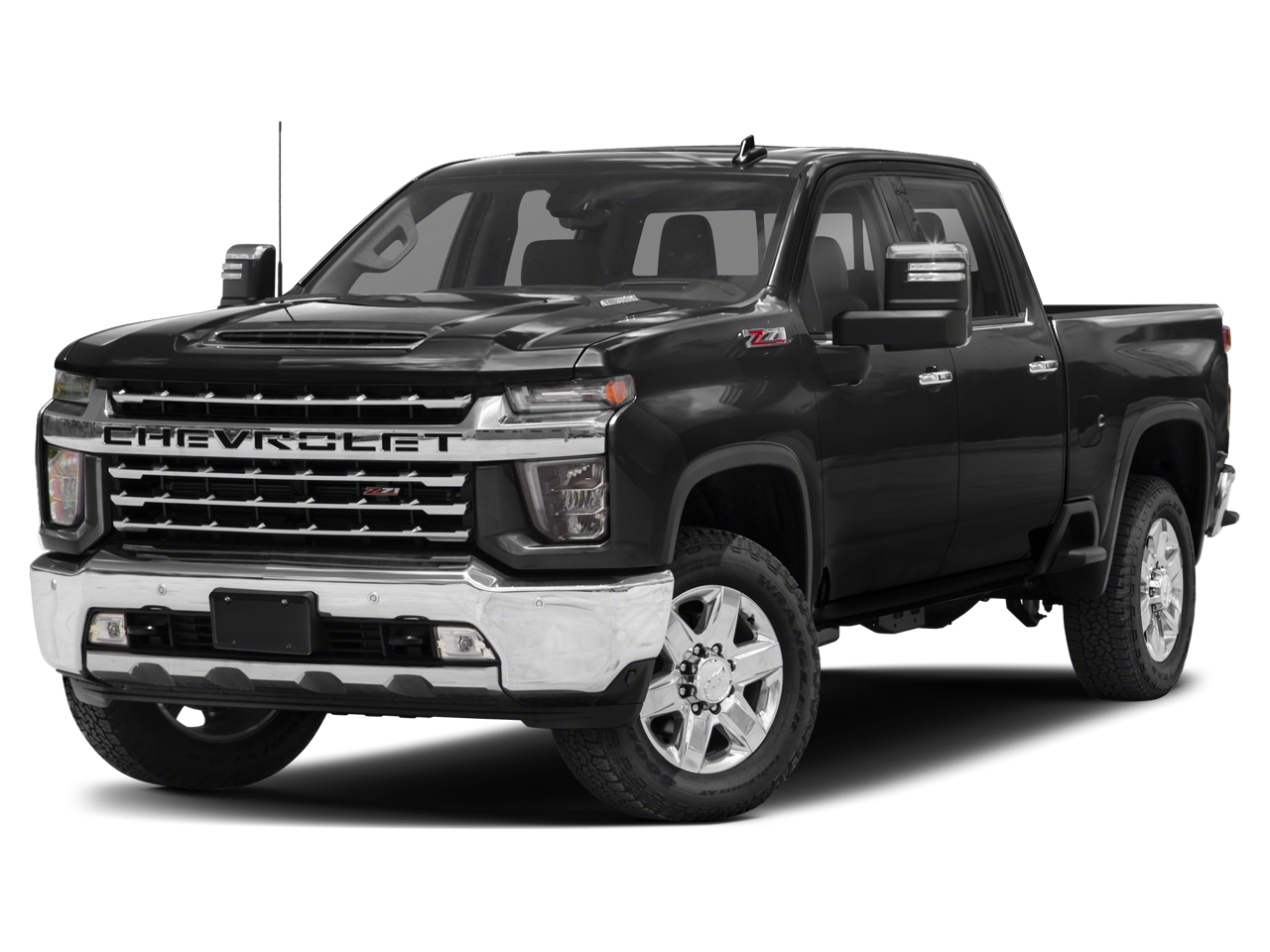 2023 Chevrolet Silverado 2500 HD LTZ in Iridescent Pearl Tricoat — front three-quarter view