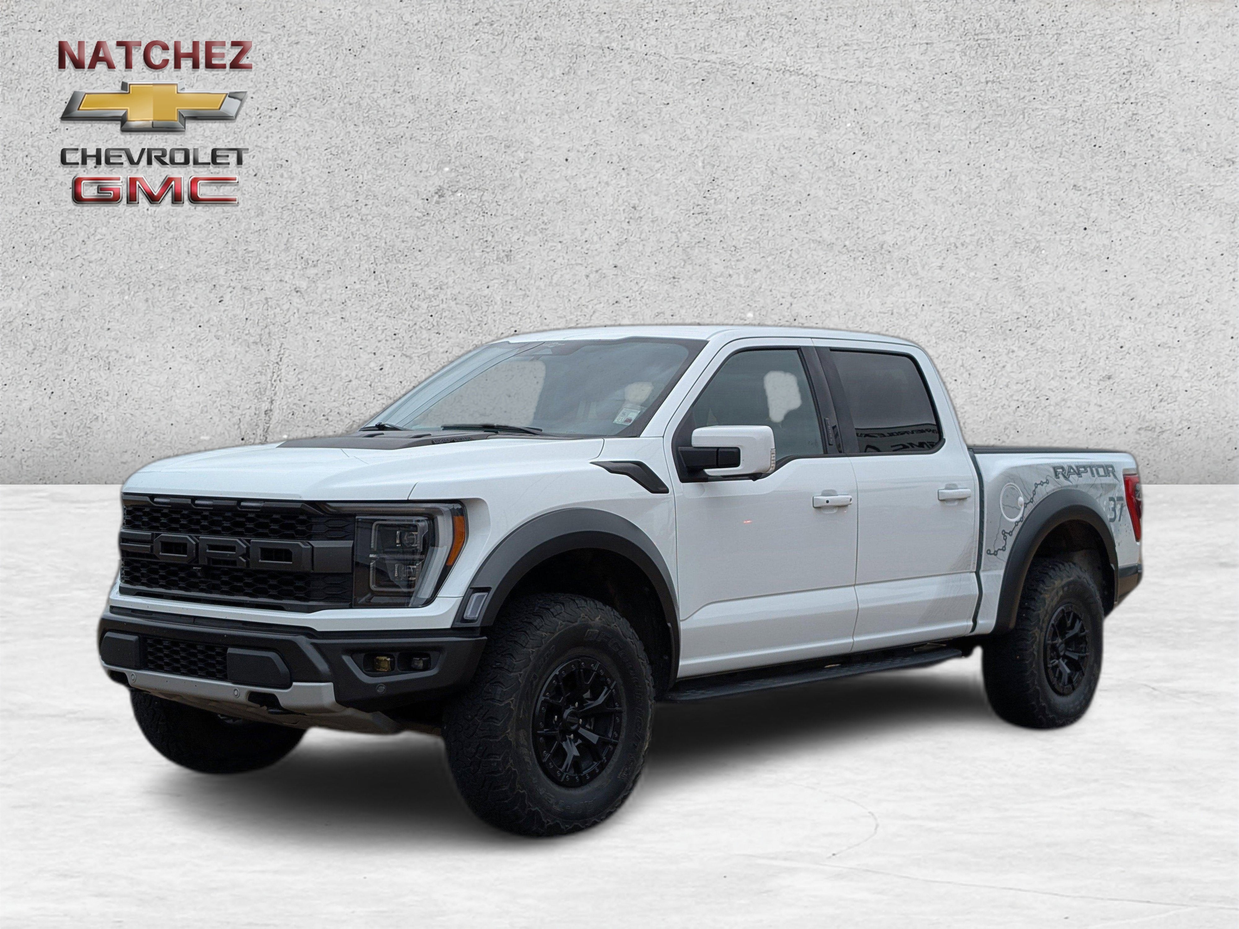 2023 Ford F-150 Raptor in White — front three-quarter view