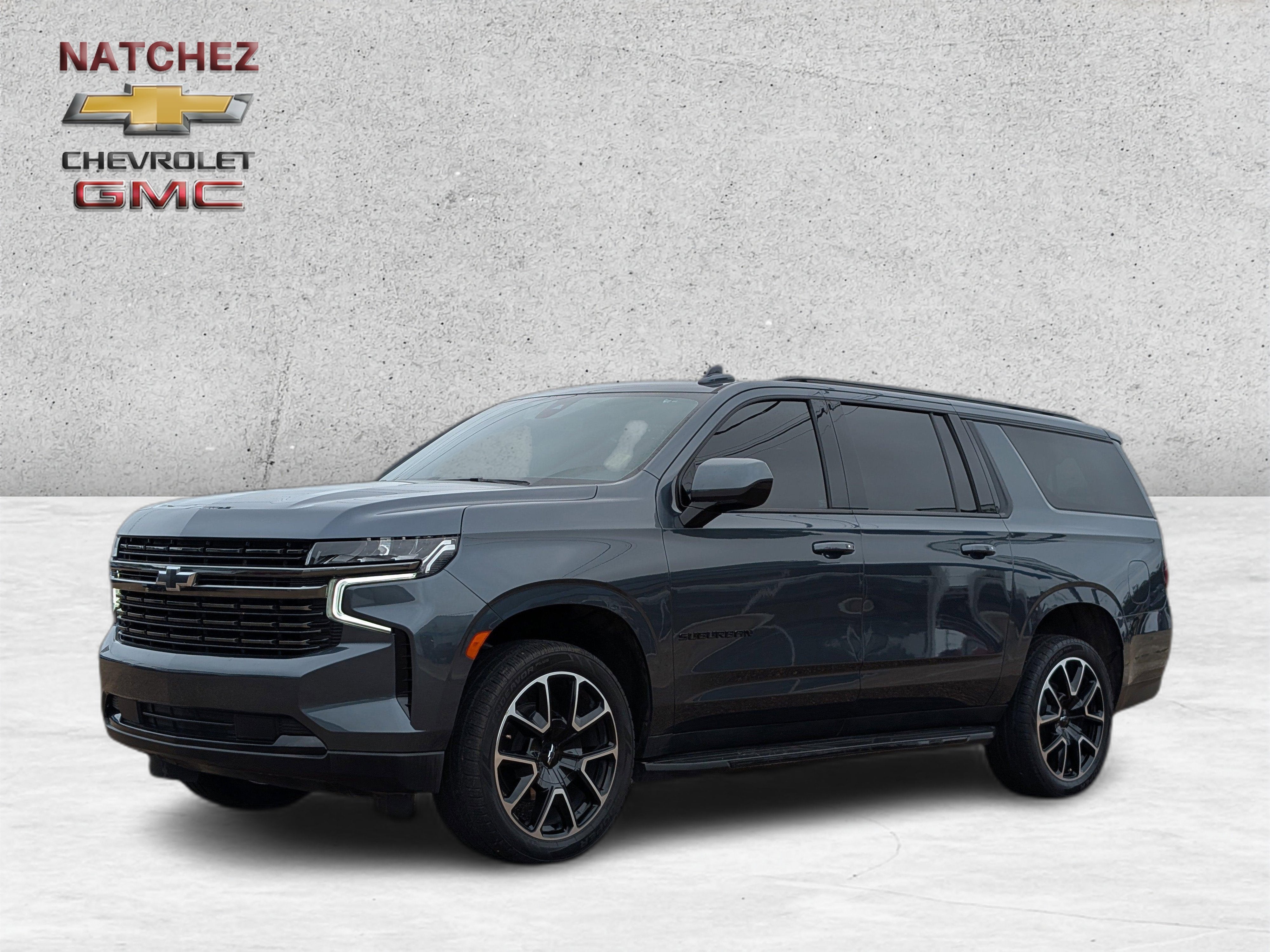 2021 Chevrolet Suburban RST in Shadow Gray Metallic — front three-quarter view