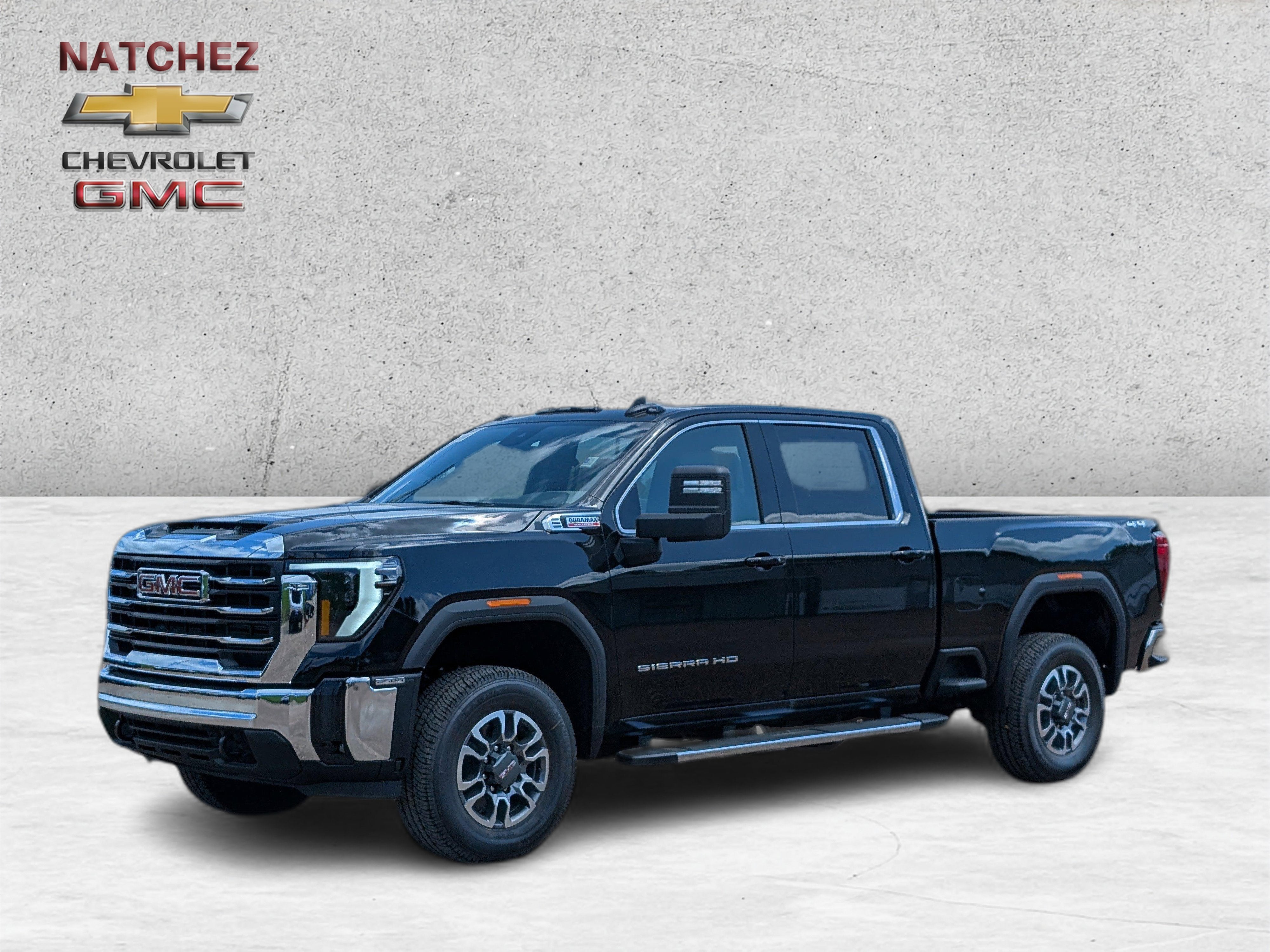 2026 GMC Sierra 2500 HD SLE in Onyx Black — front three-quarter view