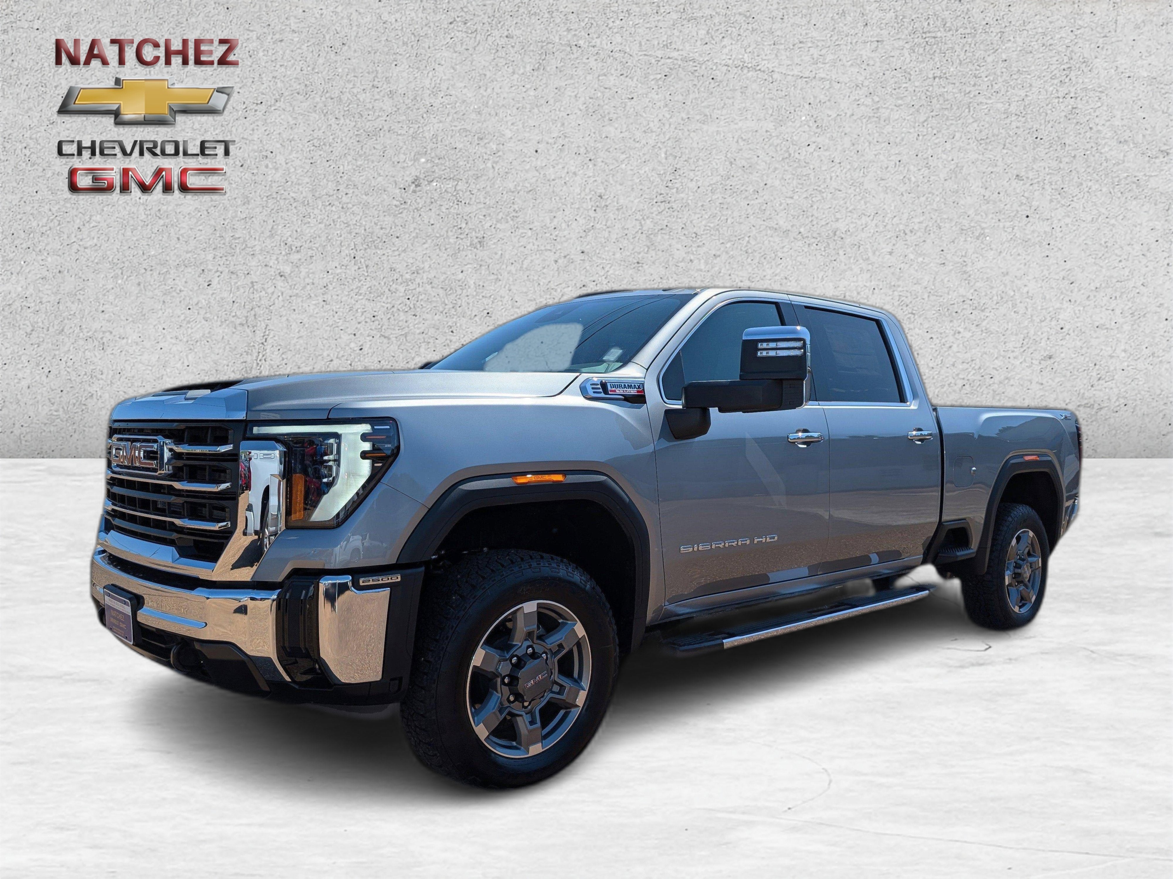 2026 GMC Sierra 2500 HD SLT in Sterling Metallic — front three-quarter view