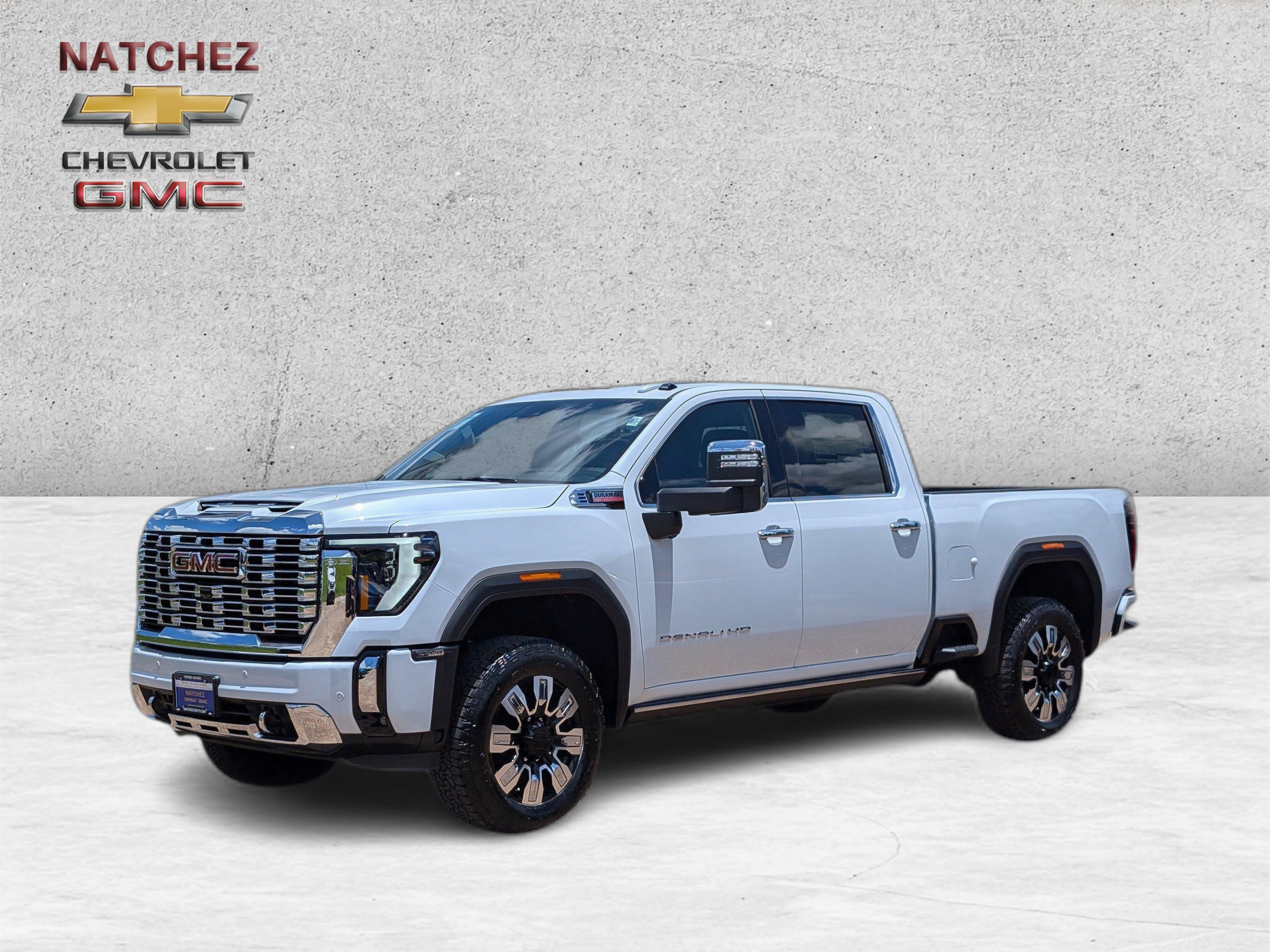 2026 GMC Sierra 2500 HD Denali in Glacier White Tricoat — front three-quarter view