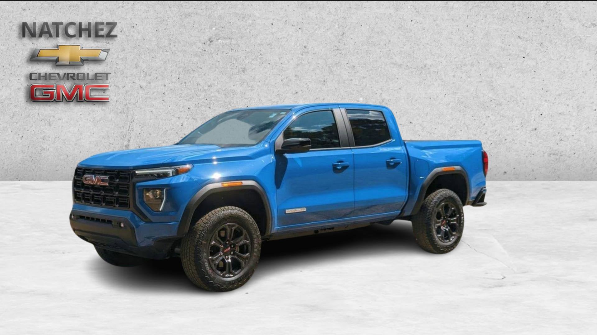 2025 GMC Canyon Elevation in Rapids Metallic — front three-quarter view