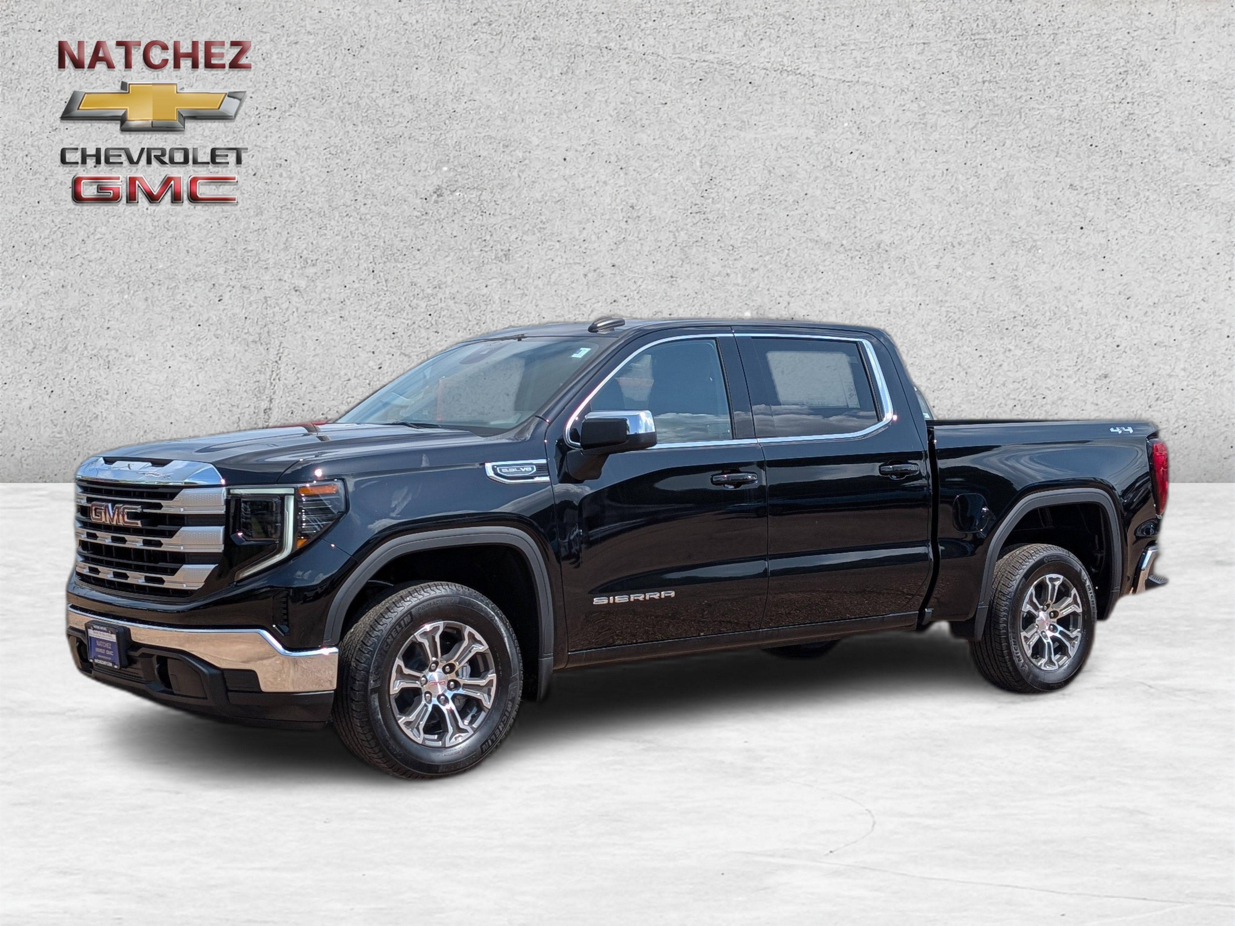2026 GMC Sierra 1500 SLE in Onyx Black — front three-quarter view