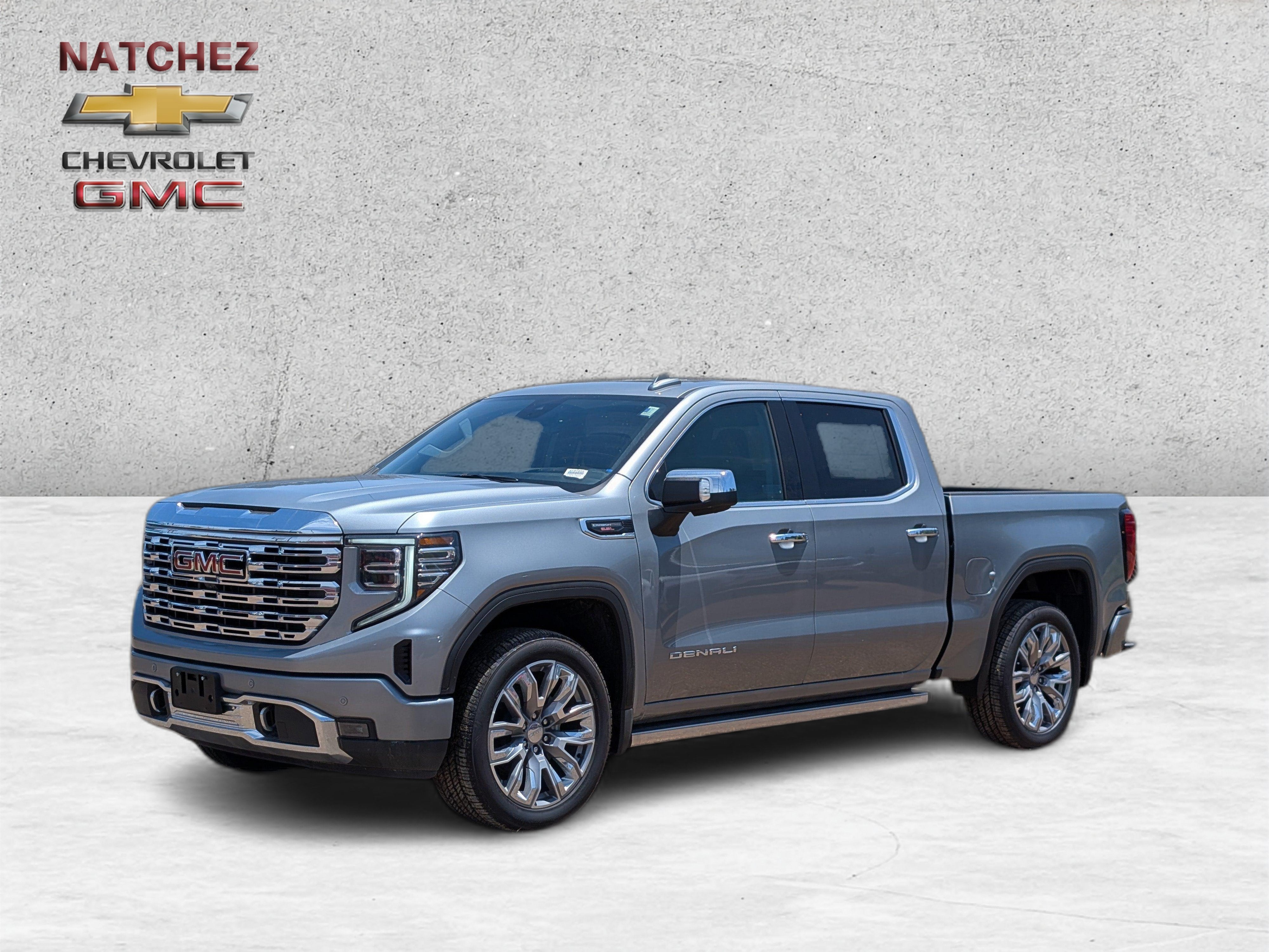 2026 GMC Sierra 1500 Denali in Sterling Metallic — front three-quarter view