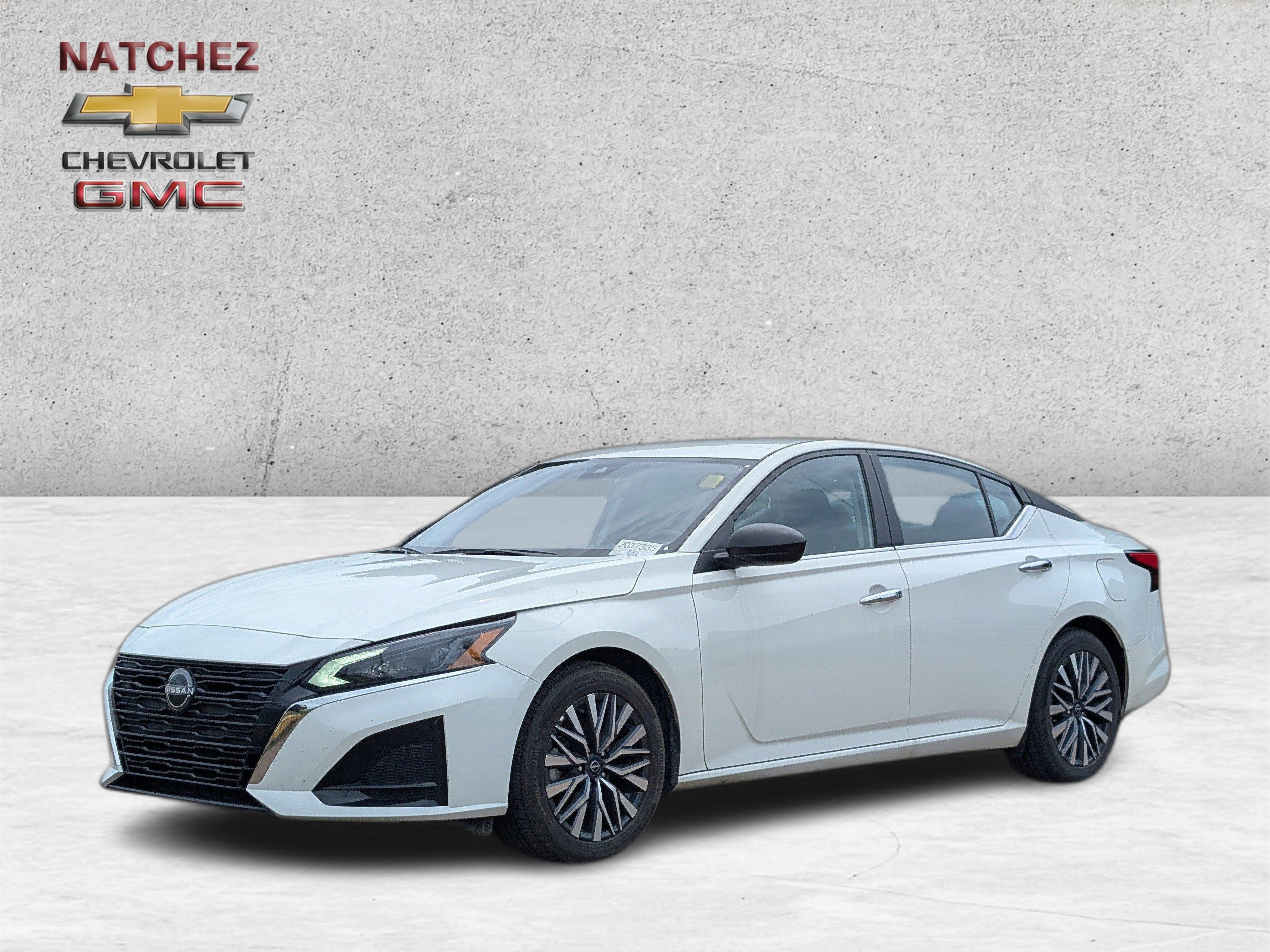 2025 Nissan Altima SV in White — front three-quarter view
