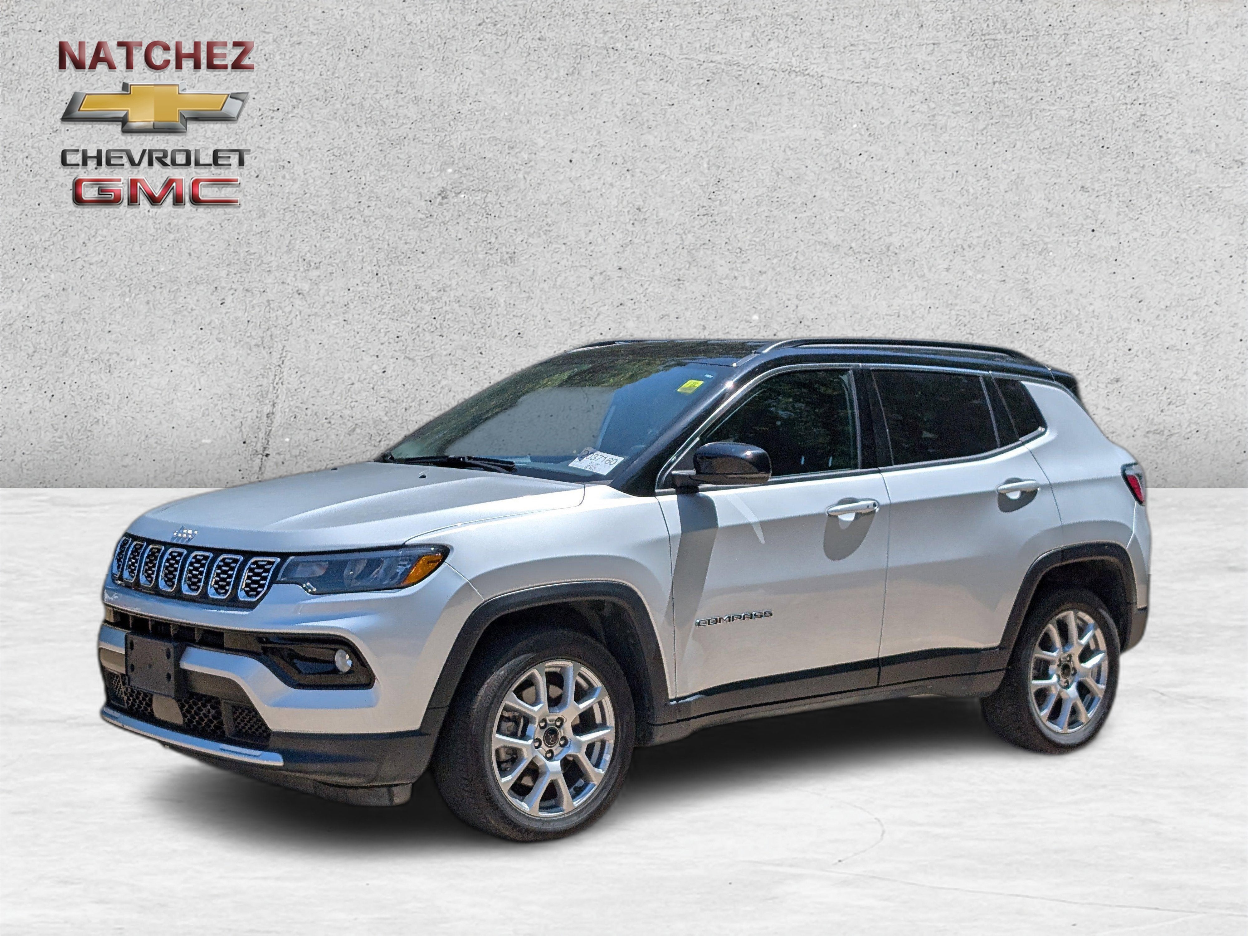2025 Jeep Compass Limited in Silver — front three-quarter view