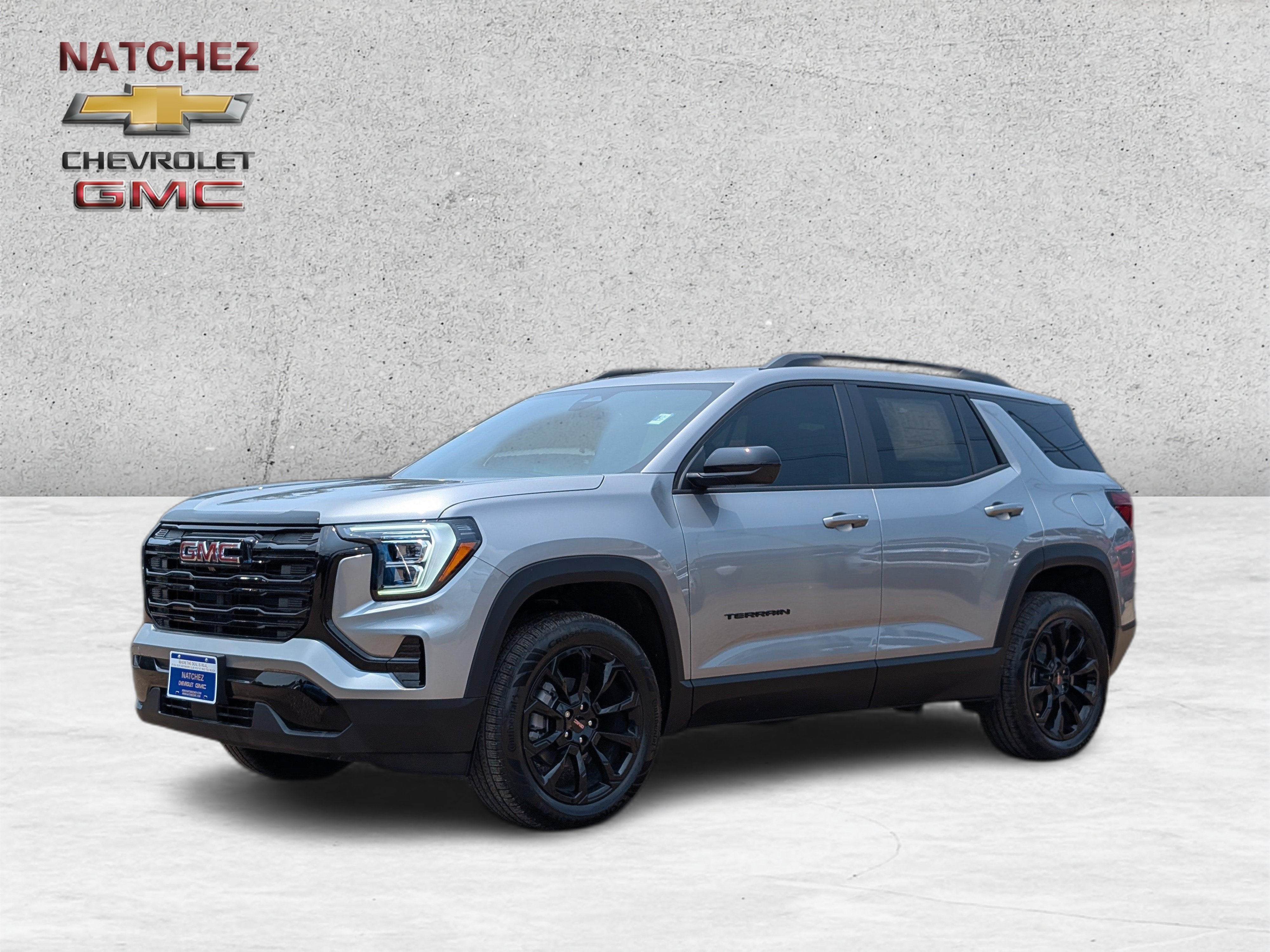 2026 GMC Terrain Elevation in Sterling Metallic — front three-quarter view